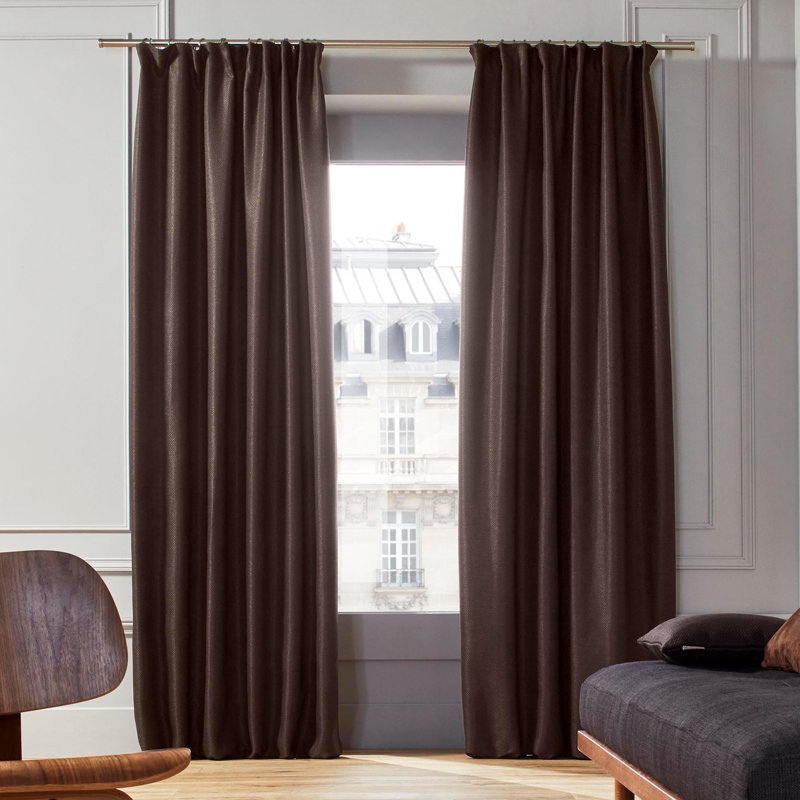 Coconut Room Darkening Single Curtain Panel, Brick, 145 W x 280 D cm