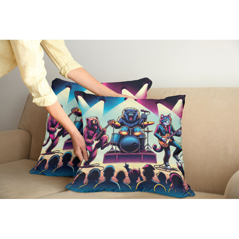 Reversible Pillow Cover, 18"H x 18"W
