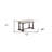 72" White and Gray Marble And Solid Wood Trestle Base Dining Table