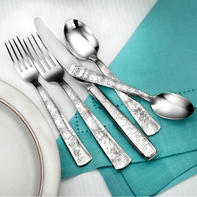 Liberty Tabletop Modern America 65 Piece Flatware Set (For 12)