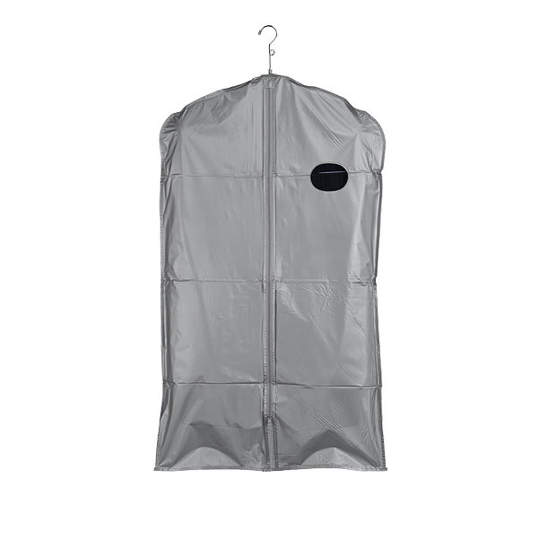 Sac à vêtements en vinyle, Gris, H 40 po x l 24 po x P 4 po