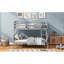 Lit superposé simple au-dessus d'un lit double, gris, avec chambre Guards For Peace of Mind-1216386809-1216386811