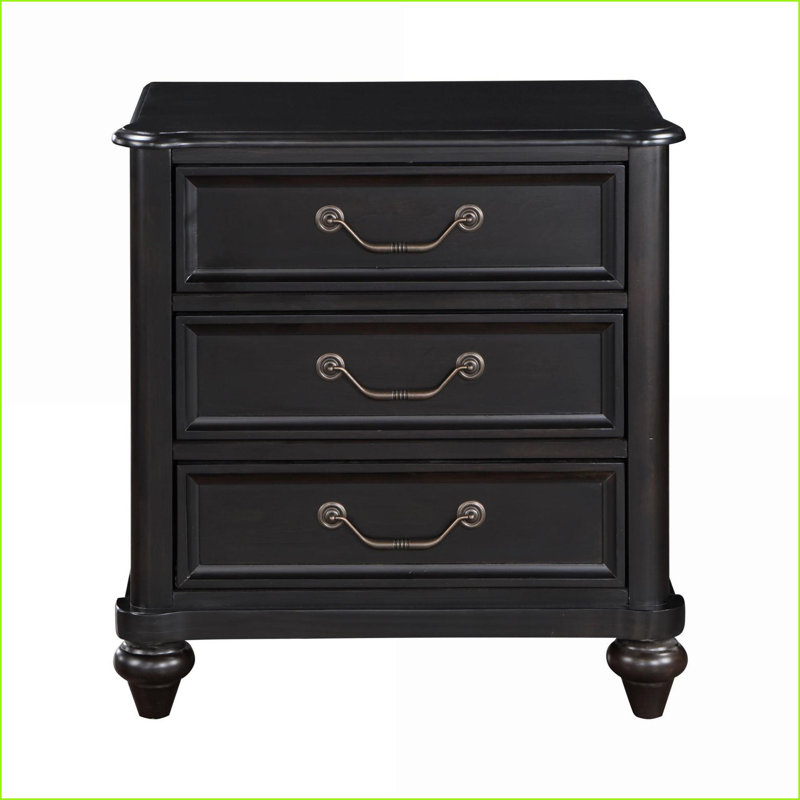 Table de chevet 3 tiroirs Charcoal
