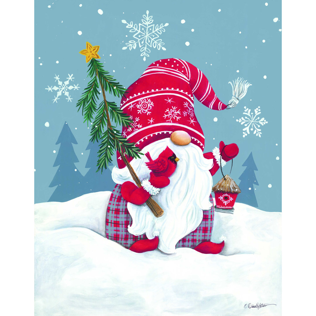 " Snowy Gnome With Cardinal " by Diane Kater The Holiday Aisle® 