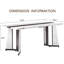Grande table de salle à manger rectangulaire de 70,9 po, grand bureau imperméable pour 8 personnes, table de salle à manger familiale de luxe avec pieds réglables pour la cuisine, le salon et le bureau