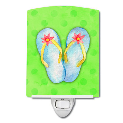 Flip Flops Polkadot Ceramic Night Light