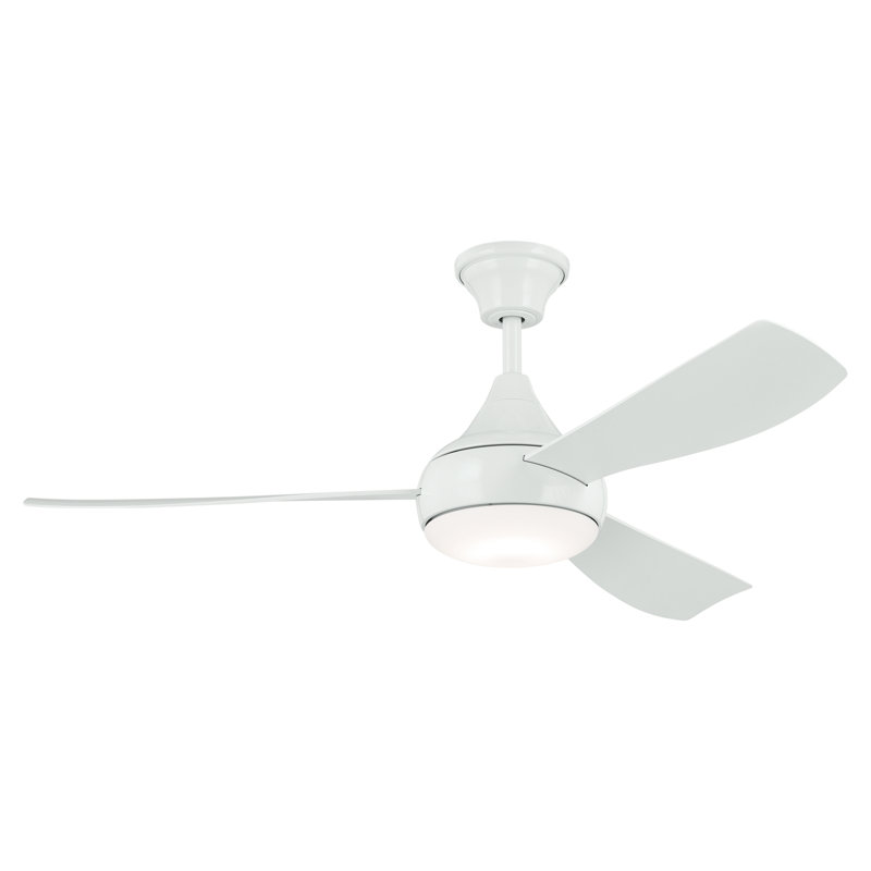 54'' Ceiling Fan with LED Lights, White
