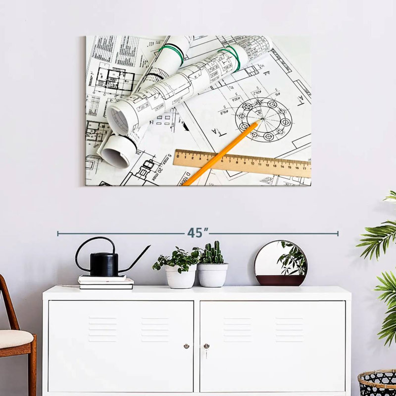 Ingénieurs, reproduction sur toile, H 24 po x l 36 po x P 1,25 po