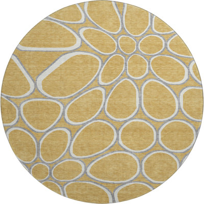 Premium Machine Washable Corry AMF1041 Circles Rug