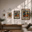 Space Explore Universe Retro - Framed Print-907087130-907087128