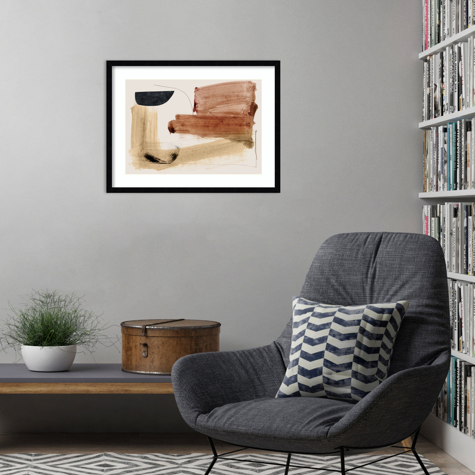 Cleve "Cooking" Print by Dan Hobday, Black, 19" H x 25" W