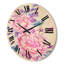 Horloge murale fleurs avec feuilles-63902937