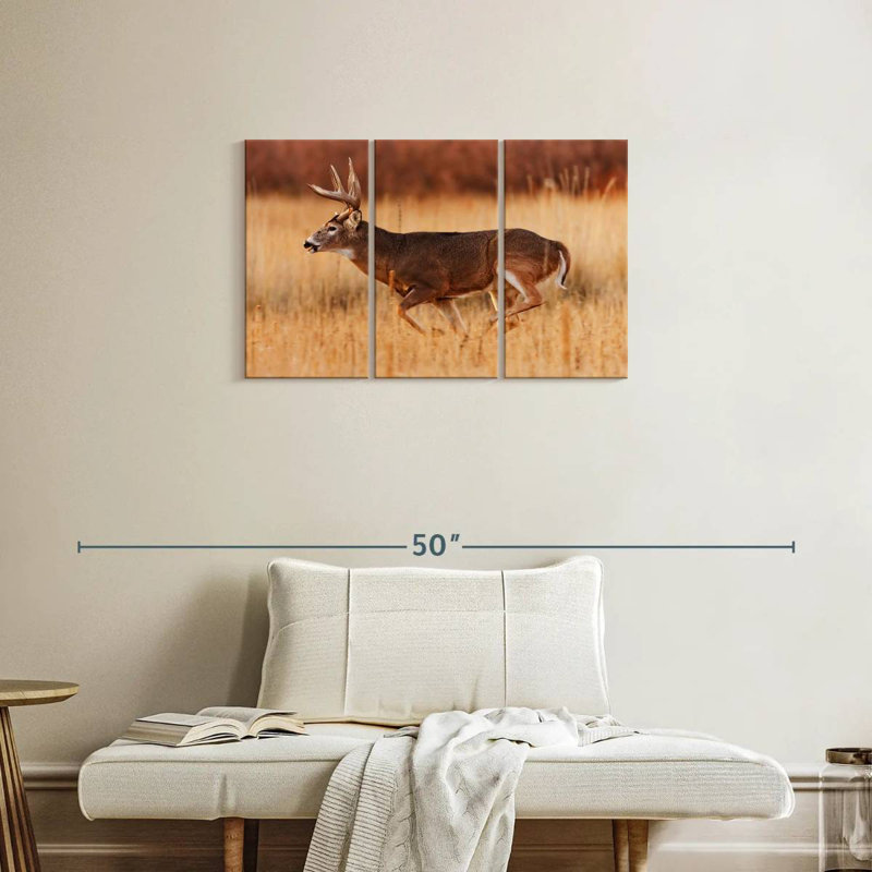 Brampt Running Buck, 20" H x 33" W
