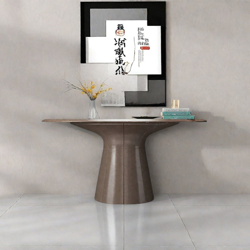 Console moderne minimaliste, H 35,43 po x l 62,99 po x P 15,75 po, Brun