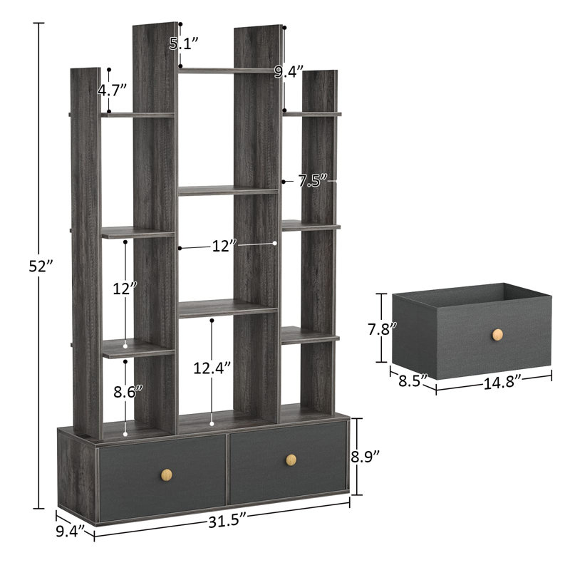 Greysin Bookcase, Gray