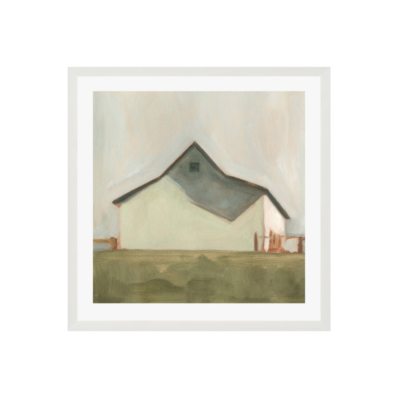 Serene Barn V by Emma Scarvey, White, 48"H x 32"W