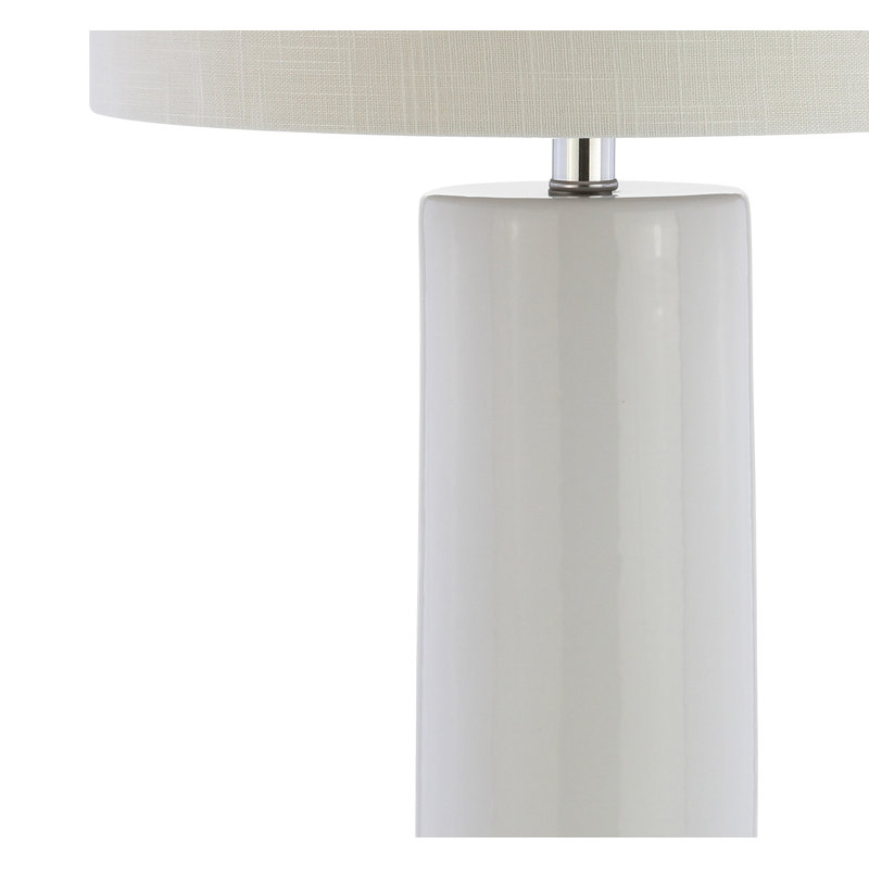 Huckstep Table Lamp, White/Chrome