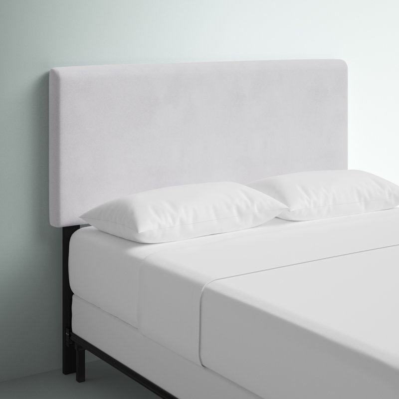 Hetherington Upholstered Headboard, Queen, Classic White Velvet