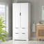 72" Modern Fluted Kitchen Pantry Cabinet With 2 Large Drawers & 8-Door Spice Rack-160357160