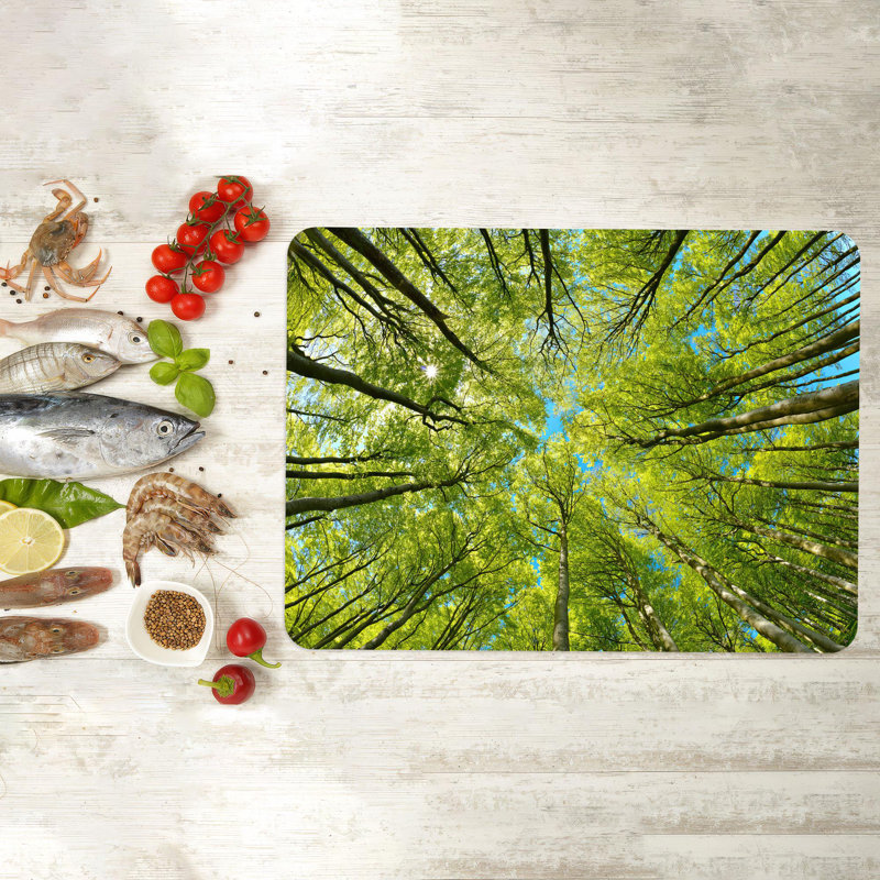 Planche de service en forme d'arbre avec vue sur la forêt, idéale pour la cuisine à domicile, 7,9 po x 11,8 po