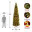Kingswood Pencil 9' Green Fir Artificial Christmas Tree with 500 Clear Lights with Stand-1283685413