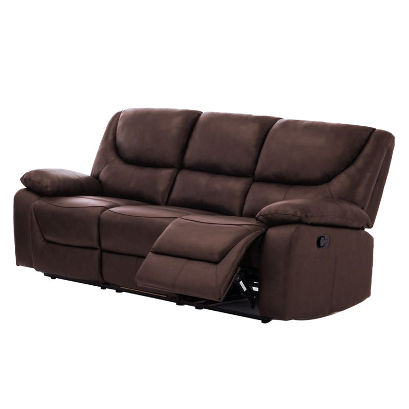 Canapé inclinable en cuir 81,5 po Canden, Similicuir brun