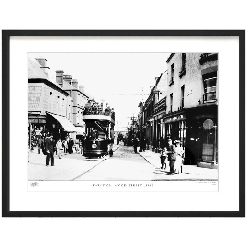 Swindon, Wood Street C1910 - Single Picture Frame Print, 60cm H x 80cm W x 2.3cm D