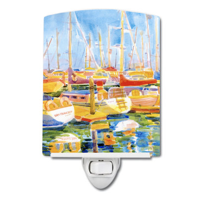 Boats at the Harbour Ceramic Night Light