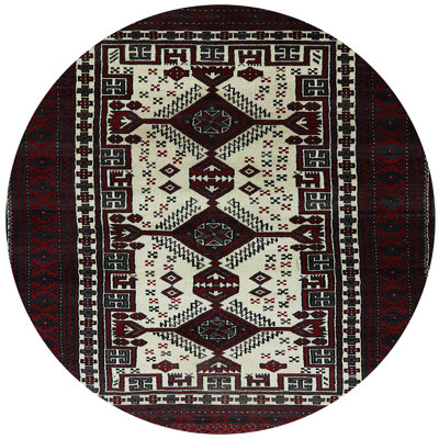 Tapis oriental rouge / ivoire Gretna