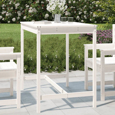 Schupple Square Pine Solid Wood Outdoor Dining Table 82.5 cm D