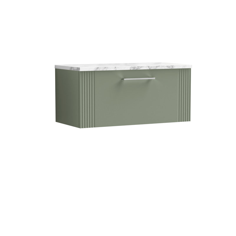 Deco 80.49cm Single Bathroom Vanity Base Only, Satin Green