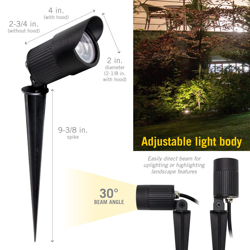 White LED Landscape Light with Spike