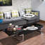 Table basse haute brillance Allsup avec couvercle relevable et espace de rangement luxueusement aménagé-121256764