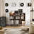 Meher 45'' W Record Player Stand with Charging Station and Media Shelves-389083691