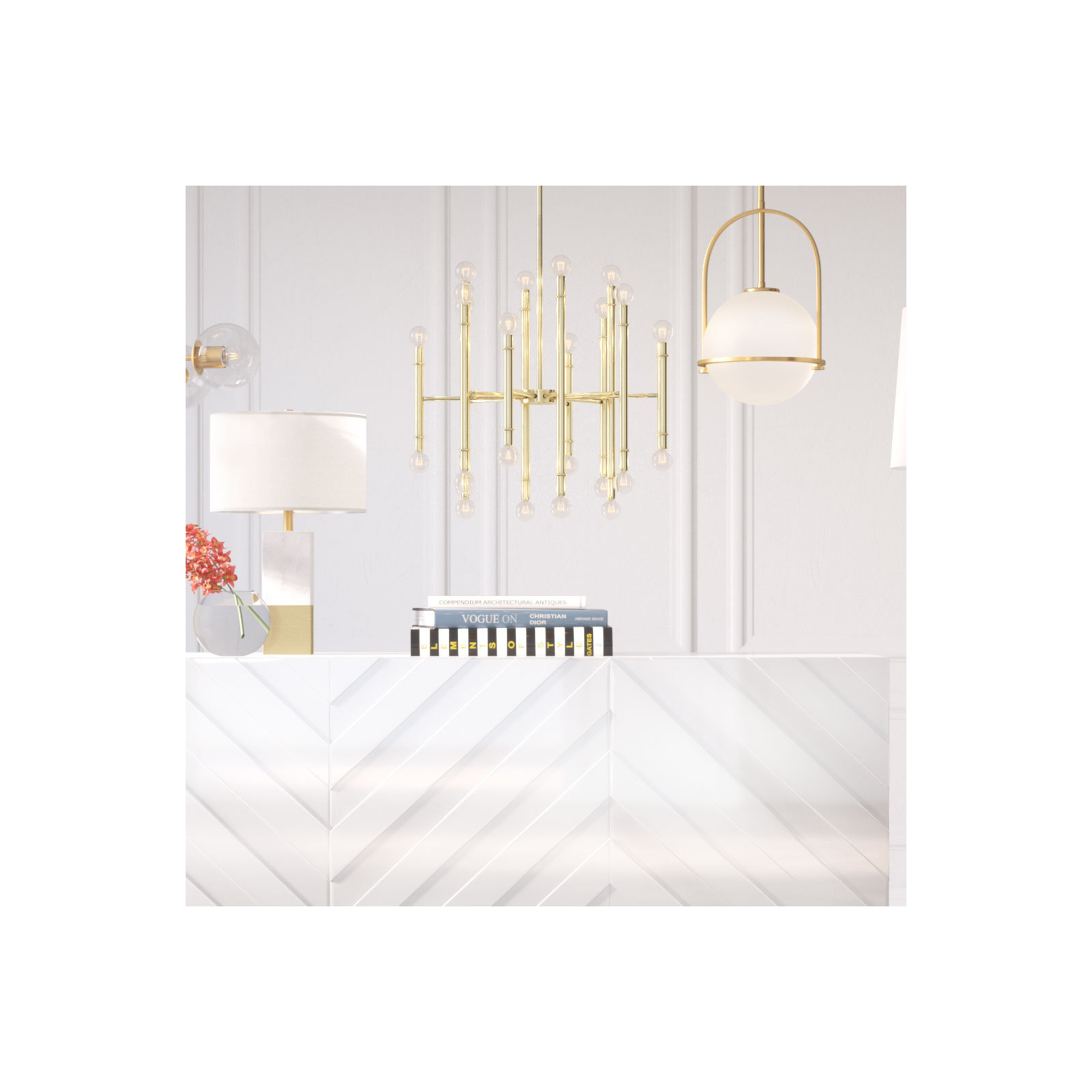 Hammons 24 - Light Metal Dimmable Sputnik Chandelier