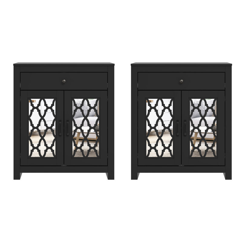 Ensemble de 2 armoires d'appoint Chessani, Noir