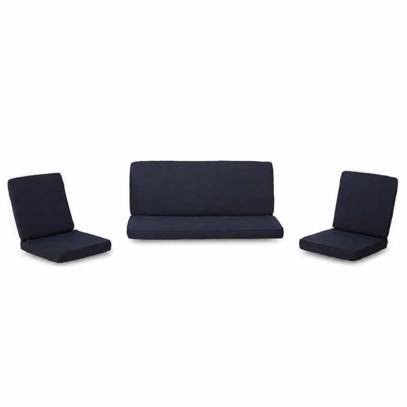 Modern CLUB CHAIR & LOVESEAT CUSHION SET, Navy