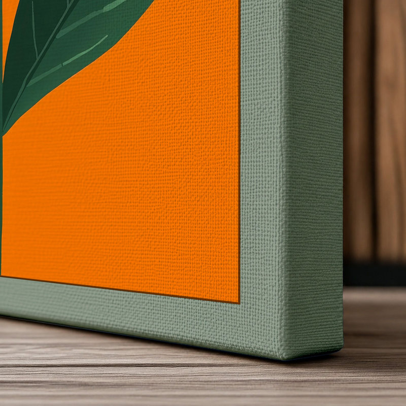 Modern Bloom Botanical - Wrapped Canvas, 24x16 - 61.0 x 40.6 cm, Sage Border