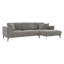 Riviera 4 Seater Corner Sofa, Fabric, 286cm Modern L-Shaped with Metal Legs-418821127-404754979