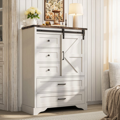5 Drawers Dresser For Bedroom, 34"W x 47