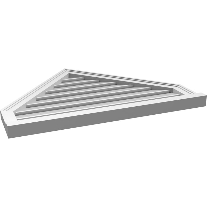 Peaked Surface Mount Signature Urethane Functional Gable Vent 13/12 Pitch, Primed Tan, 26" H x 34" W x 2" D