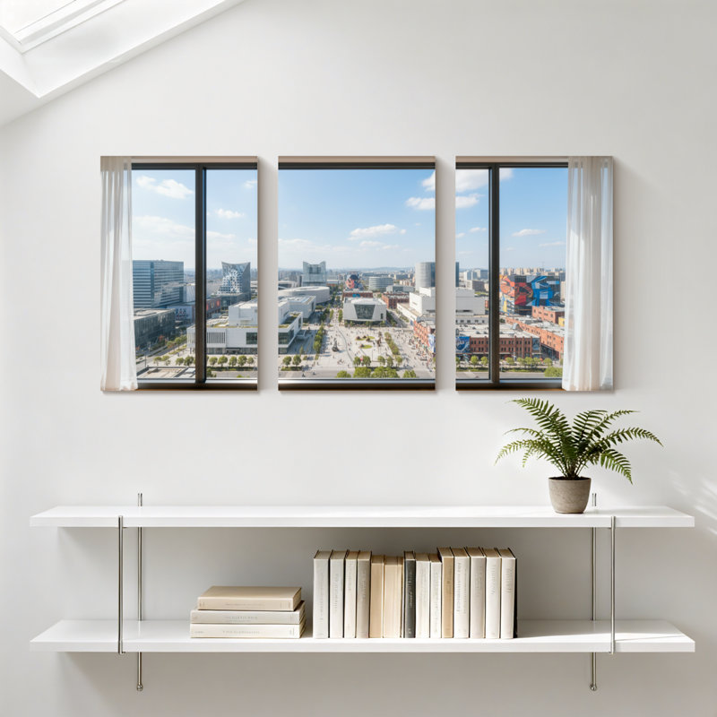 Ensemble de 3 reproductions d'art sur toile, "Scenic & Cityscapes", H 24 po x l 48 po
