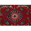 Tapis rouge en laine noué à la main de conception unique 9 pi 8 po x 13 pi 2 po Tabriz 1970S