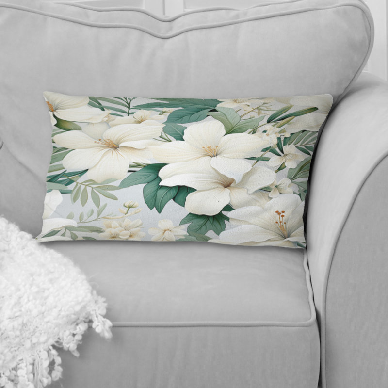 Oreiller floral en polyester Minimalist Flora