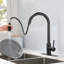 Robinet de cuisine rétractable à poignée simple avec plaque de pont-70076359