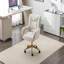 Chaise de bureau pivotante 360 avec base en métal doré et roues universelles-1373358507