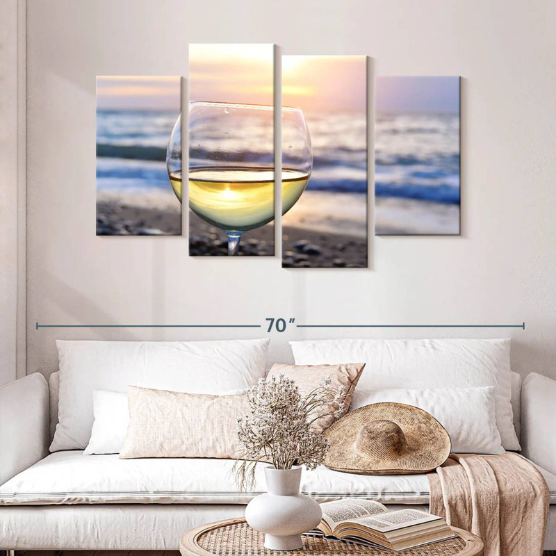 Yarlin Wine At The Beach, 32'' H x 52'' W