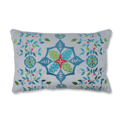  Snowflakes and Berries Lumbar Pillow