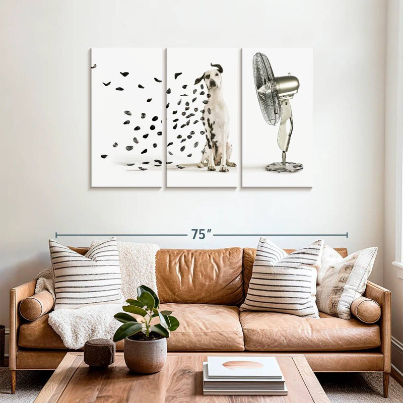 «Windblown Dalmatian Spots», reproduction d'art sur toile, H 36 po x l 57 po x P 1,25 po