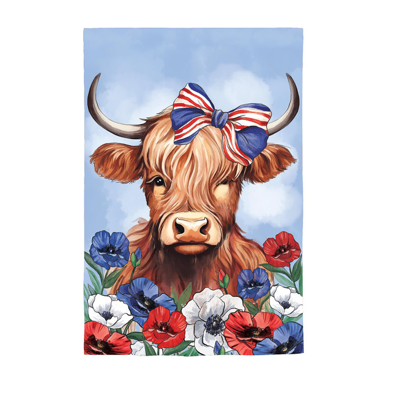 Drapeau patriotique de la vache des Highlands